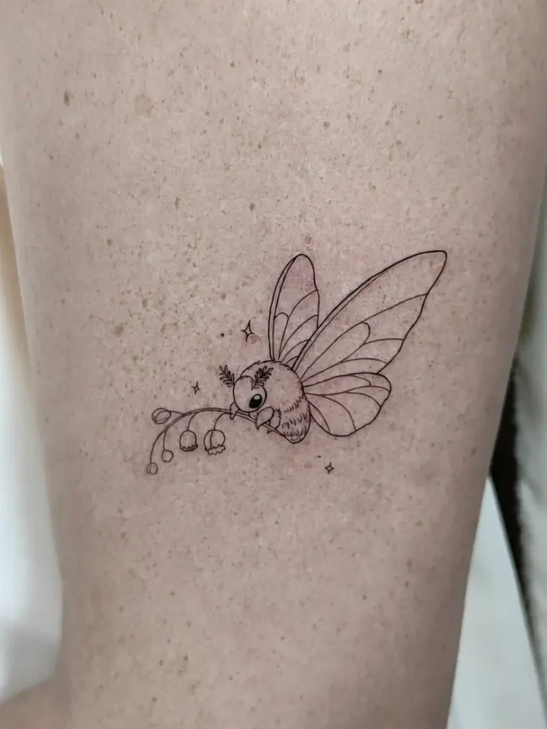 Polilla en linea fina
